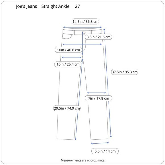 Joe's Jeans The Cigarette Straight Ankle Becka Jeans Distressed Mid Rise 27 - Picture 15 of 16